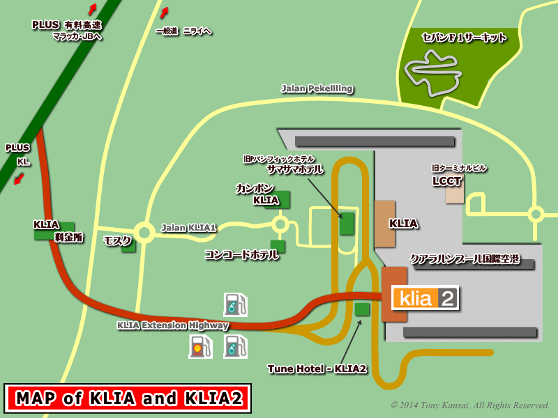 KLIA2（Kuala Lumpur International Airport Second）の地図